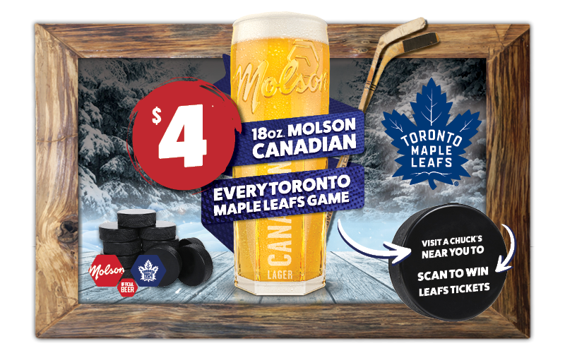 Toronto Maple Leafs Promotion Bar Near Me, $4 pints every Leafs game 